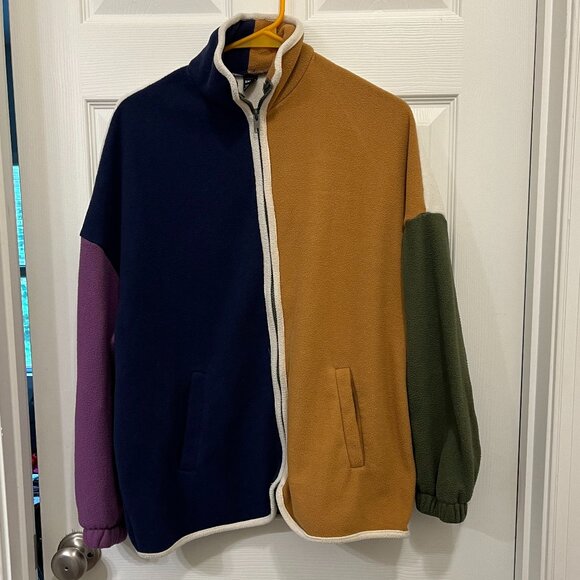 SHEIN Jackets & Blazers - SHEIN *Colorblock Full Zip Fleece* | XS | Pockets | Oversized | Gently Used